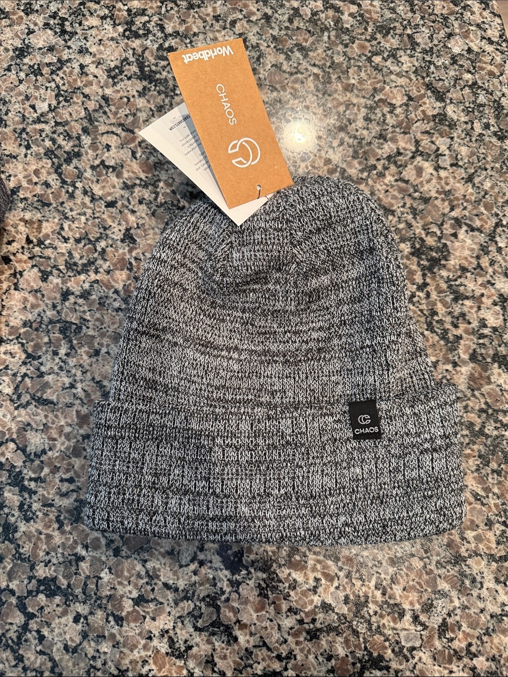 Chaos Gray Knit Beanie Hat *BNWT*